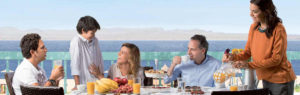 Family having breakfast with lake view at byoum lakeside fyoum hotel